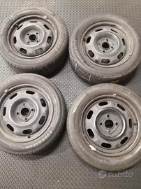 4 cerchi in ferro e gomme per polo/lupo/arosa 