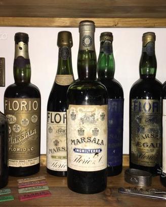 FLORIO Marsala bottiglia vino Tonnara latta