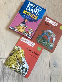 tre libri Roald Dahl
