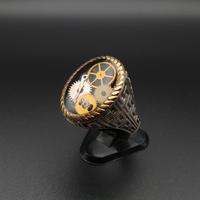 Anello in argento con ingranaggi orologio