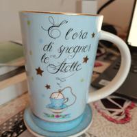 Tazza da tè con filtro, piattino, scatola Neavita