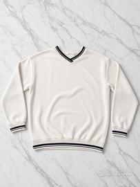 Felpa bianca H&M scollo a V – taglia S - cotone