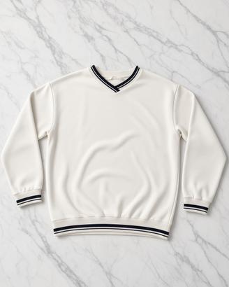 Felpa bianca H&M scollo a V – taglia S - cotone