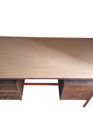 scrivania vintage anni 70 metallo arancio MN/BS/VR