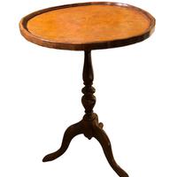 Antico tavolino di servizio radica noce fine '800