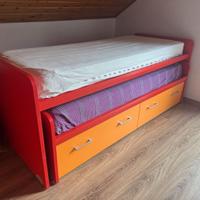 Letto singolo, con gemello a scomparsa