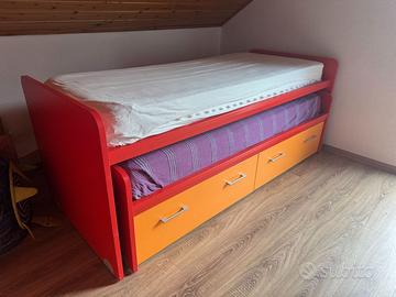 Letto singolo, con gemello a scomparsa