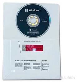 Windows 11 Pro 32/64 Bit sticker CoA + DVD ITA