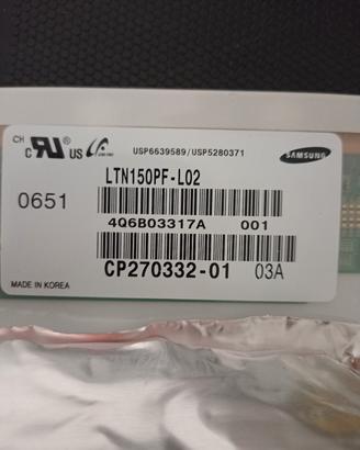 pannello ricambio Schermo LCD LTN150PF-L02