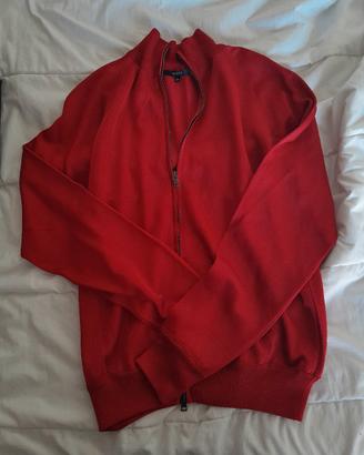 Maglioncino rosso scuro donna con due fili tirati 