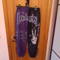 Pantaloni sportivi uomo viola / nero