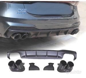 DIFFUSORE AUDI A7 S LINE 19- LOOK RS7 + TERMINALI 
