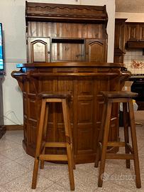 Angolo bar/bancone taverna in legno massello