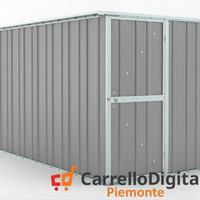 Deposito attrezzi giardino 175x307cm grigio chiaro