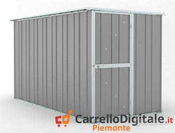 Deposito attrezzi giardino 175x307cm grigio chiaro
