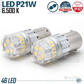 Lampadine LED P21W BA15S CANbus Luce Bianca Potent