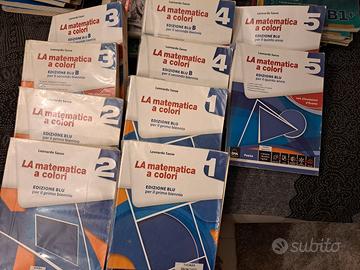 libro matematica la matematica a colori 1,2 3,4,5