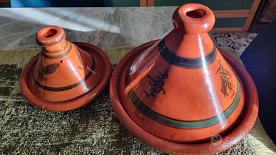  2 pentole tajine in terra cotta