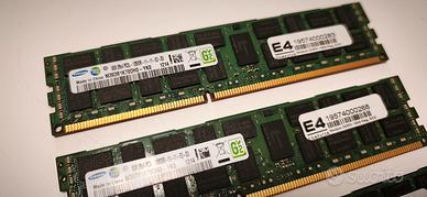 8 pezzi di RAM 8gb ciascuno tipo reg ECC