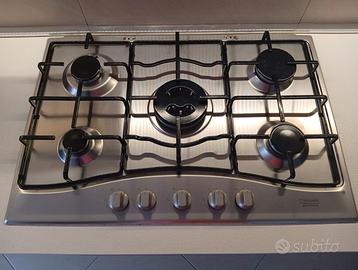 Piano cottura Hotpoint Ariston 5 fuochi 75cm inox