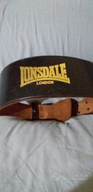 cintura sollevamento pesi in cuoio originale LONSD