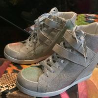 Sneakers Glitter e Camoscio Nuovissime n. 35