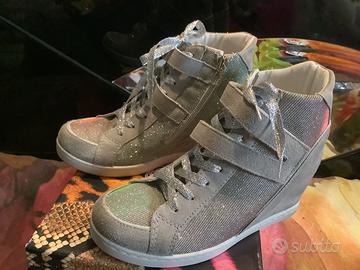 Sneakers Glitter e Camoscio Nuovissime n. 35