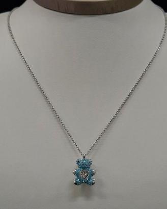 Swarovski 5737620 Collana Pendente Teddy Blu ZYQ D