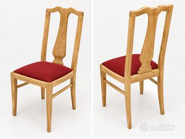 Sedia in rovere massello restaurata e rivestita