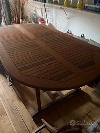 Tavolo ovale allungabile Bizzotto con 10 sedie