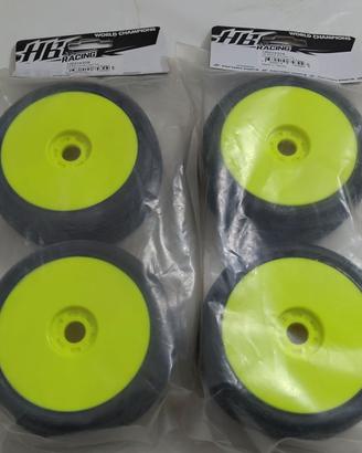 4x RUOTE INCOLLATE HB HPI RACING BEAM 1:8 BUGGY AU