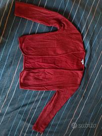 Cardigan lana GIALLO Made in Italy taglia 44