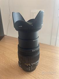obiettivo Sigma per Nikon DX con filtri