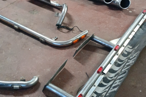 Bull bar in acciaio per camion barree curve