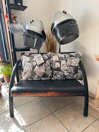 KRONOS asciugacapelli professionale poltrona pelle