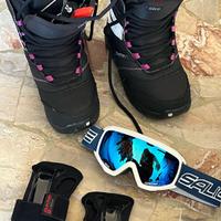 scarponi snowboard donna 36.5mascherina parapolsi