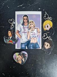 Bundle portachiavi Tseng Elena FF7 Final Fantasy