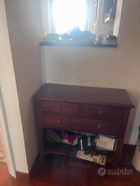 Consolle scrittoio in legno massello