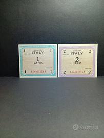 1+2 lire del 1943 ALLIED MILITARY CURRENCY IN FD