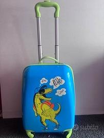 Valigia trolley per bambini con dinosauro