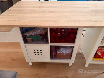 Mobile ikea con piano in legno/isola cucinq