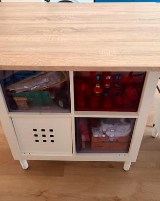 Mobile ikea con piano in legno/isola cucinq