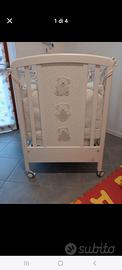 Lettino bianco Italbaby con orsetti mai usato