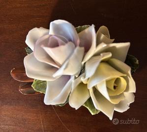 Buquet di rose in porcellana di Capodimonte