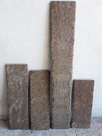 Zoccolino in porfido segato, piano cava,varie alte