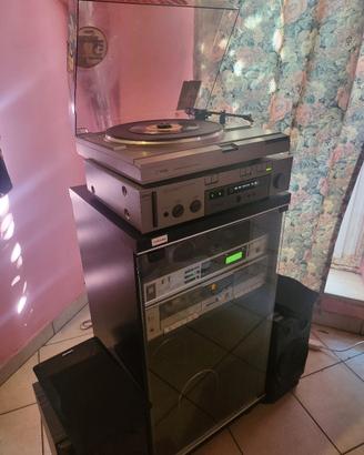 Impianto Stereo Vintage modulare completo + mobile
