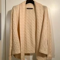 Cardigan Ralph Lauren in lana merino a trecce