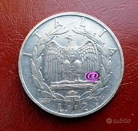 Italia Regno Vittorio EmanueleIII 2 lire 1936 Rara