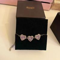 Bracciale Stroili Gioielli con 3 cuori lilla