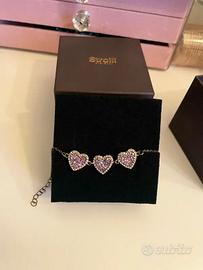 Bracciale Stroili Gioielli con 3 cuori lilla